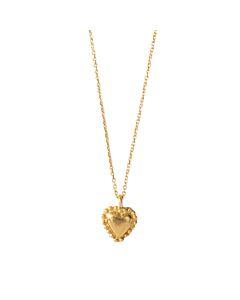 goldene Halskette mit einem goldenen Herzanhänger