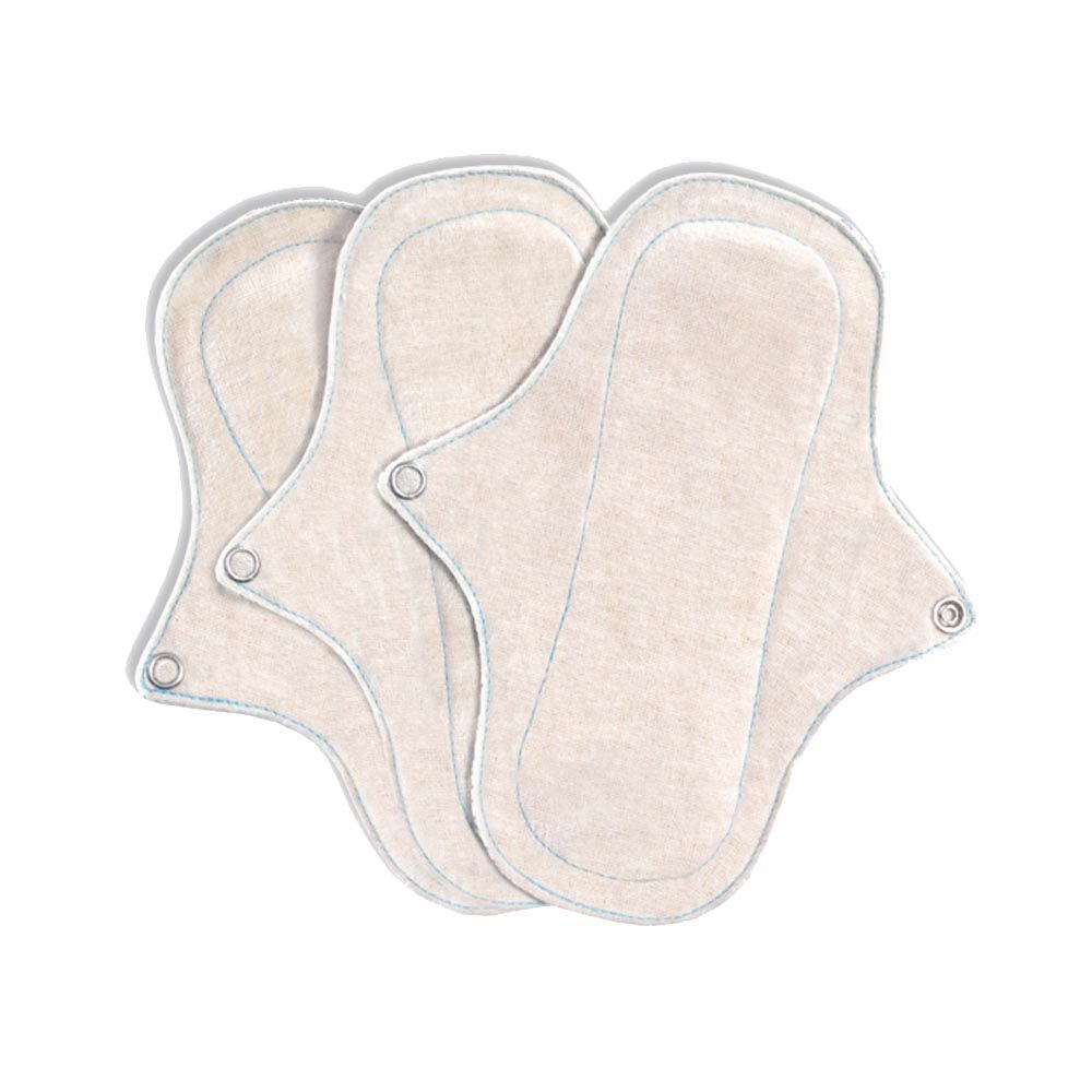 Juego de 3 salvaslips de tela lavables y reutilizables